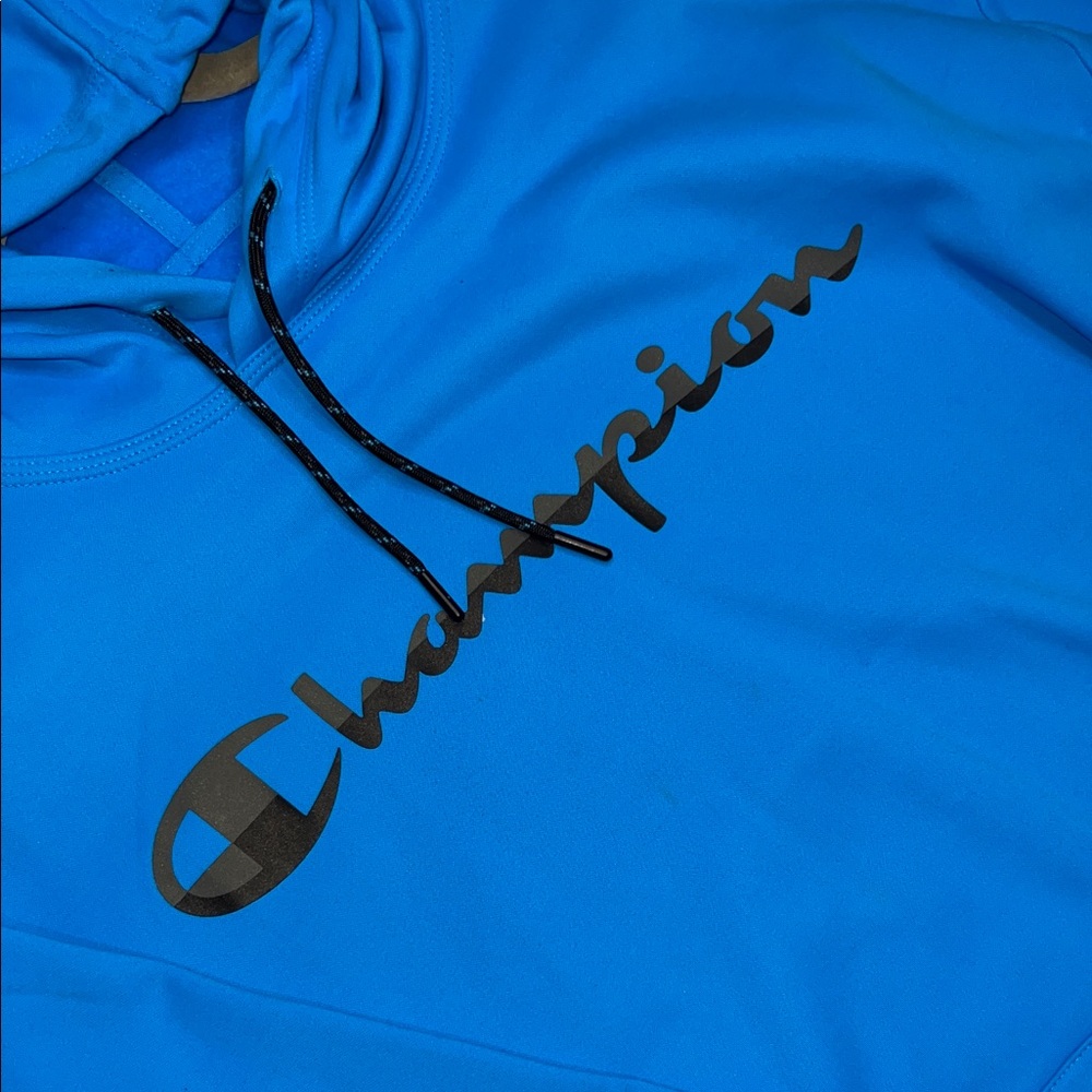 Men's Champion Bright Blue Hoodie XL - Picture 3 of 8